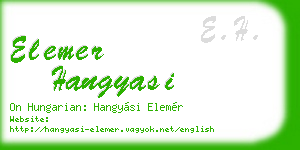 elemer hangyasi business card
